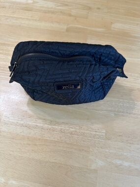 Zella Black Quilted  Bag with Logo Plaque